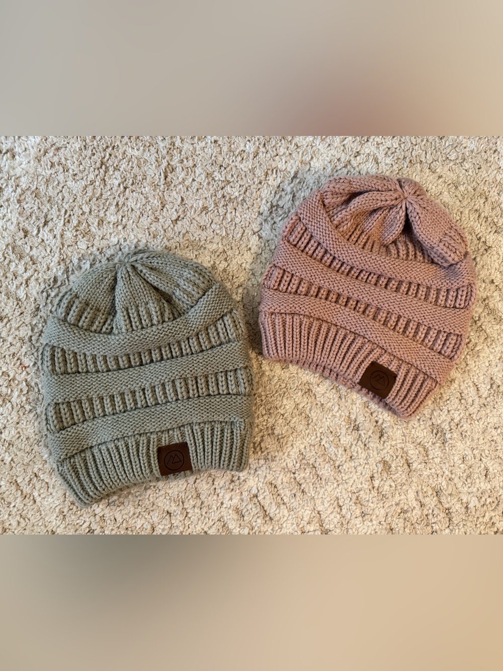Two women’s cable knit beanies - NWOT?